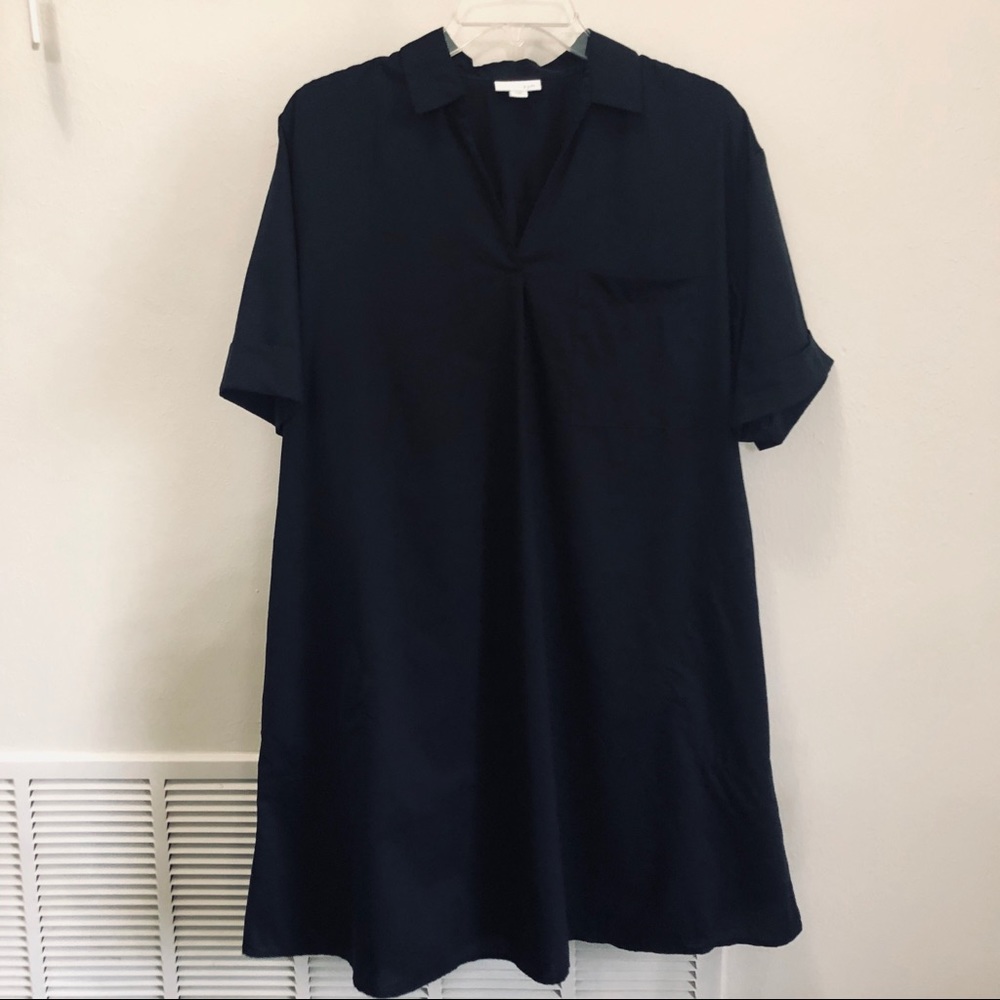 J. Jill Black Short Sleeve Swing Dress Sz. MP - Picture 1 of 8